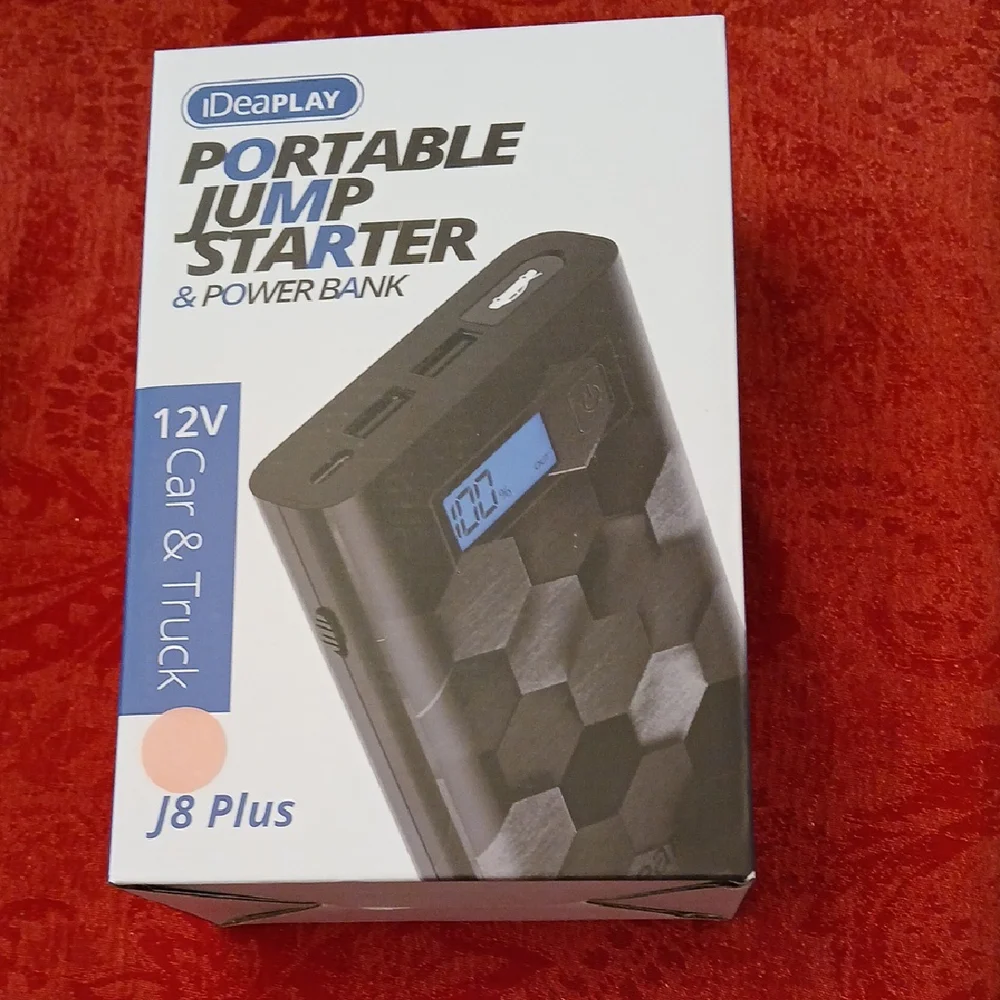J8 Plus Black Portable Jump Starter & Power Bank